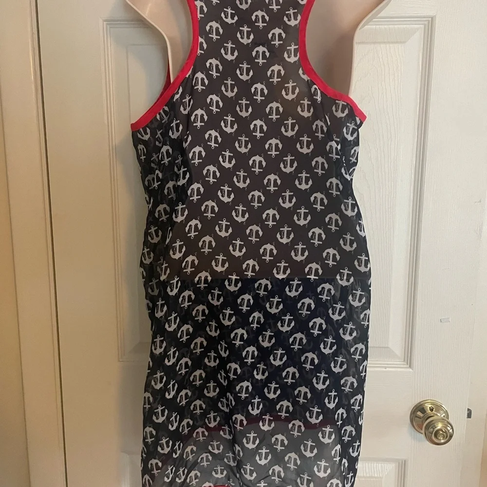 Navy Anchor Swim Cover Up Size Small - Picture 3 of 3